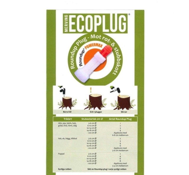 Roundupplug ECOPlug, contro i germogli di radice e ceppo nel gruppo Prodotti per lavori forestali e giardinaggio Husqvarna / Husqvarna Lubrificanti, carburanti e taniche per rifornimento presso GPLSHOP (010)