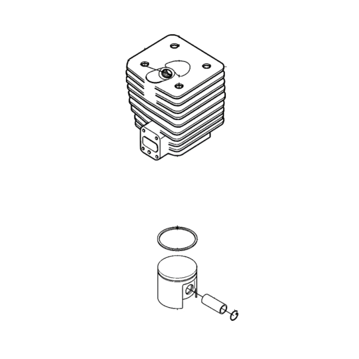 Cilindro Jonsered RS51, RS52 nel gruppo I Pezzi Di Ricambio / Pezzi di ricambio Jonsered Decespugliatori / Pezzi di ricambio Jonsered RS52 presso GPLSHOP (5021278-01)