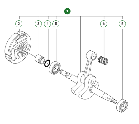 CRANKSHAFT ASSY KIT nel gruppo  presso GPLSHOP (5037487-06)