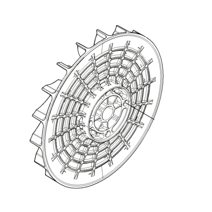 Ruota del ventilatore nel gruppo I Pezzi Di Ricambio / Pezzi di ricambio Soffiatori / Pezzi di ricambio Husqvarna 530BT presso GPLSHOP (5041219-02)