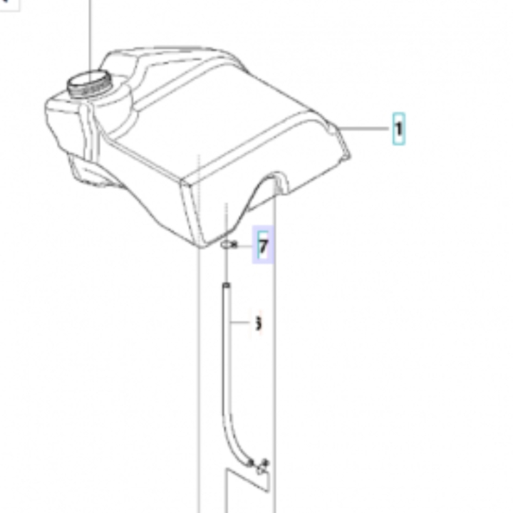 Tubo del carburante nel gruppo I Pezzi Di Ricambio / Pezzi di ricambio Jonsered Rider / Pezzi di ricambio Jonsered FR 2113 MA presso GPLSHOP (5048000-07)