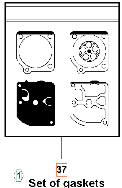 Kit guarnizioni 5310045-52 nel gruppo I Pezzi Di Ricambio / Pezzi di ricambio Decespugliatori / Pezzi di ricambio Husqvarna 535RX/T presso GPLSHOP (5310045-52)