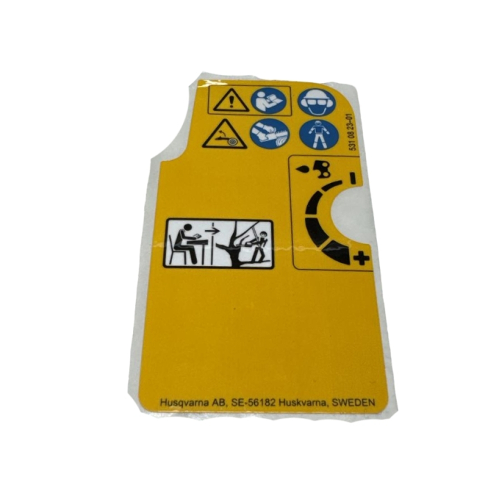 Avviso sull'etichetta 5310823-01 nel gruppo I Pezzi Di Ricambio / Pezzi di ricambio Motoseghe / ➤Serie 500 / Pezzi di ricambio Husqvarna T542i XPG presso GPLSHOP (5310823-01)