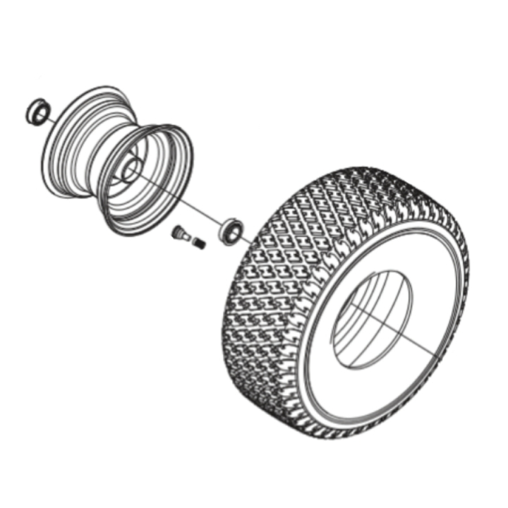 Kit ruote TS 112, TS 114, TC 215T, TC 220T, TS 112, TS 114, TS 215T, TS 217T nel gruppo  presso GPLSHOP (5311479-41)