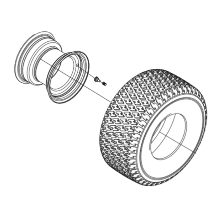 Kit ruote TS 112, TS 114, TC 215T, TC 220T, TS 112, TS 114, TS 215T, TS 217T nel gruppo  presso GPLSHOP (5311479-42)