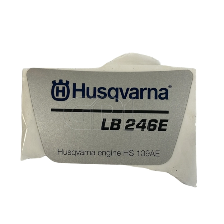 Adesivo Husqvarna LB246E nel gruppo I Pezzi Di Ricambio / Pezzi di ricambio Husqvarna Rasaerba / Pezzi di ricambio Husqvarna LB246E presso GPLSHOP (5312408-02)