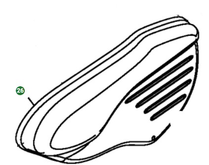 Protezione della cintura 5324404-38 nel gruppo I Pezzi Di Ricambio / Ricambi per Motozappe Husqvarna / Pezzi di ricambio Husqvarna DRT 900 H presso GPLSHOP (5324404-38)