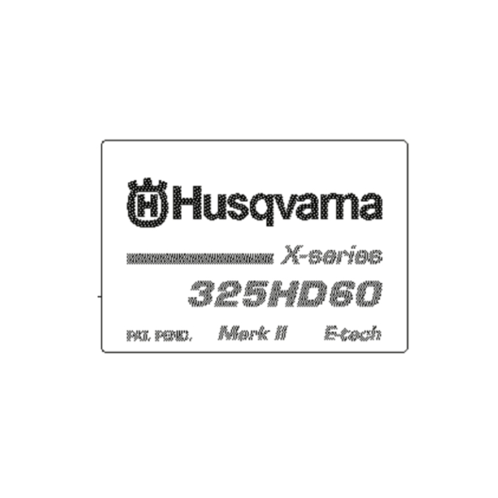 Decal nel gruppo I Pezzi Di Ricambio / Pezzi di ricambio Tagliasiepi / Pezzi di ricambio Husqvarna 323HD60 presso GPLSHOP (5373534-20)