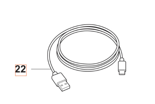 Cablaggio Cavo di servizio Usb-C nel gruppo I Pezzi Di Ricambio Robot Tagliaerba presso GPLSHOP (5376454-01)