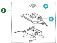 Cover kit charging module Automower 320 Nera nel gruppo I Pezzi Di Ricambio Robot Tagliaerba / Pezzi di ricambio Husqvarna Automower® 320 Nera / Automower 320 Nera - 2025 presso GPLSHOP (5388762-01)
