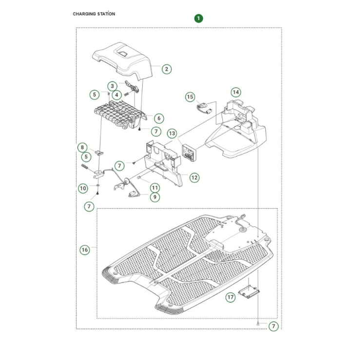Stazione di ricarica Automower R6V, 308V, 312V nel gruppo I Pezzi Di Ricambio Robot Tagliaerba / Pezzi di ricambio Husqvarna Automower® 312V presso GPLSHOP (5401597-01)