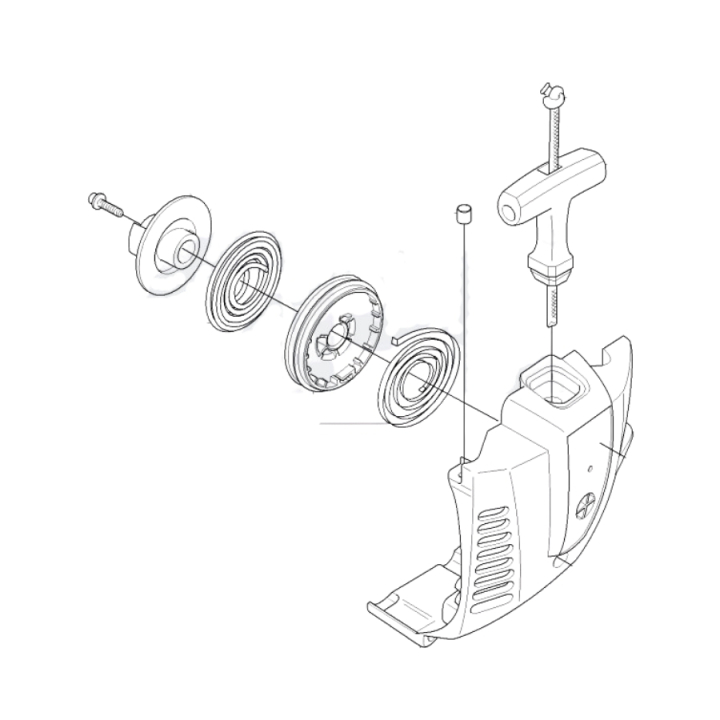 Avviatore Kpl 5440103-02 nel gruppo I Pezzi Di Ricambio / Pezzi di ricambio Jonsered Decespugliatori / Pezzi di ricambio Jonsered GT2125 presso GPLSHOP (5440103-02)