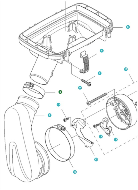 Fascetta 5442719-01 nel gruppo I Pezzi Di Ricambio / Pezzi di ricambio Soffiatori / Pezzi di ricambio Husqvarna 580BTS presso GPLSHOP (5442719-01)