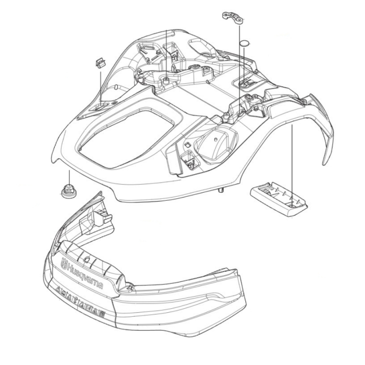 BODY KIT 300 NERA nel gruppo I Pezzi Di Ricambio Robot Tagliaerba / Pezzi di ricambio Husqvarna Automower® 310E Nera / Automower 310E Nera - 2026 presso GPLSHOP (5465218-01)