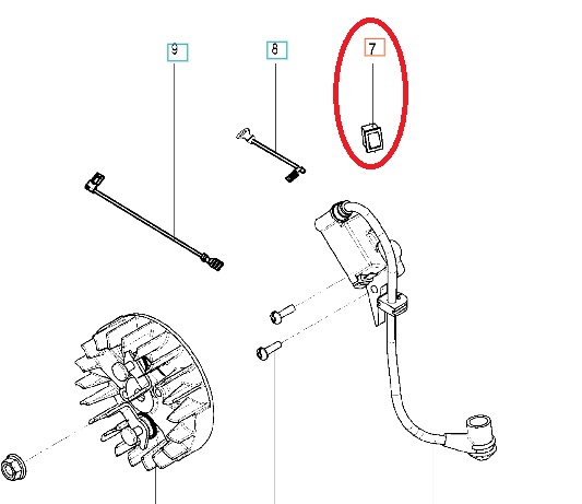 Interruttore 5742264-01 nel gruppo I Pezzi Di Ricambio / Pezzi di ricambio Motoseghe / Pezzi di ricambio Husqvarna 120/E presso GPLSHOP (5742264-01)