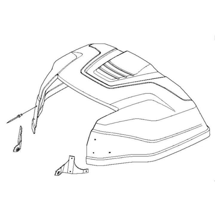 Copertura motore Kpl nel gruppo I Pezzi Di Ricambio / Pezzi di ricambio Rider / Pezzi di ricambio Husqvarna Rider 216 AWD presso GPLSHOP (5776149-01)