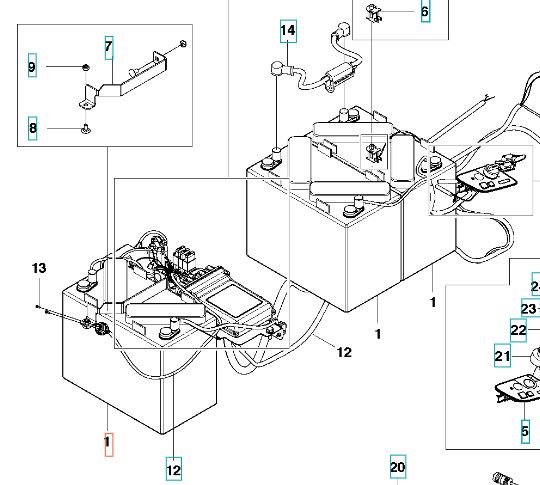Battery for Husqvarna Battery rider nel gruppo  presso GPLSHOP (5781515-01)