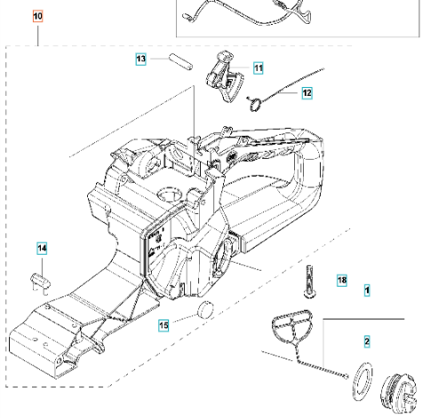 Maniglia 543XPG Kpl 5795284-02 nel gruppo I Pezzi Di Ricambio / Pezzi di ricambio Motoseghe / Pezzi di ricambio Husqvarna 543XP/G presso GPLSHOP (5795284-02)