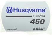 Decal Husqvarna 450 E-series nel gruppo I Pezzi Di Ricambio / Pezzi di ricambio Motoseghe / Pezzi di ricambio Husqvarna 450/E presso GPLSHOP (5808153-02)