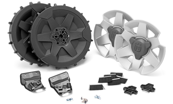 Kit di ruote posteriori Automower 320/330X/420/430X/450X nel gruppo Accessori Robot Tagliaerba / Installazione / Kit per terreni irregolari presso GPLSHOP (5818897-02)