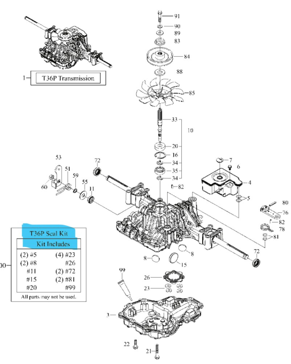 Kit di guarnizioni nel gruppo I Pezzi Di Ricambio / Pezzi di ricambio Rider / Pezzi di ricambio Husqvarna Rider 115B presso GPLSHOP (5821642-01)
