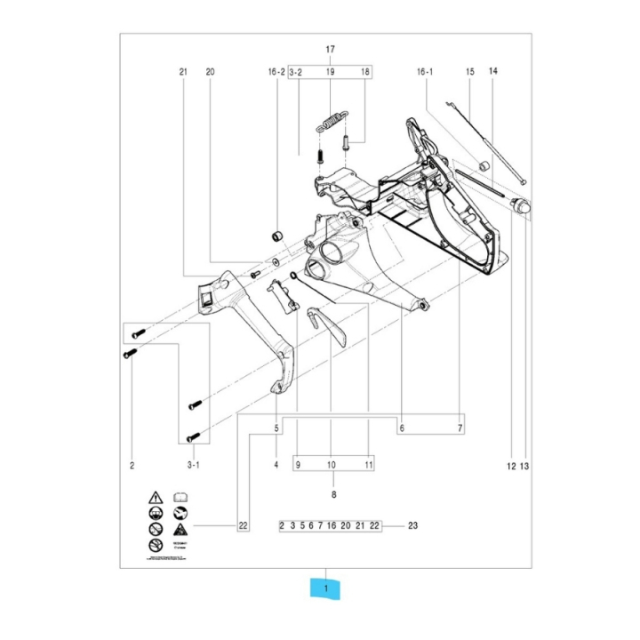 Kit Maniglia Posteriore 5826306-01 nel gruppo I Pezzi Di Ricambio / Pezzi di ricambio Motoseghe / ➤Serie 100  / Pezzi di ricambio Husqvarna 120/E presso GPLSHOP (5826306-01)