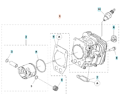 Cilindro Husqvarna T540XP nel gruppo  presso GPLSHOP (5863415-02)