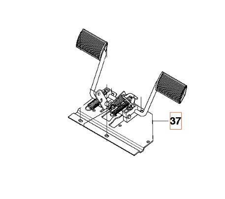 Pedaliera Manuale Compl nel gruppo I Pezzi Di Ricambio / Pezzi di ricambio Rider / Pezzi di ricambio Husqvarna Rider 111B5 presso GPLSHOP (5869694-01)