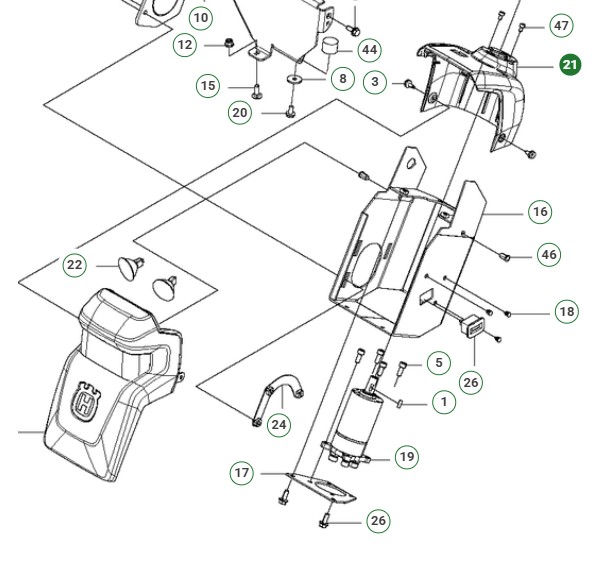 Piantone Dello Sterzo, Posteriore, P524 5872172-02 nel gruppo  presso GPLSHOP (5872172-02)