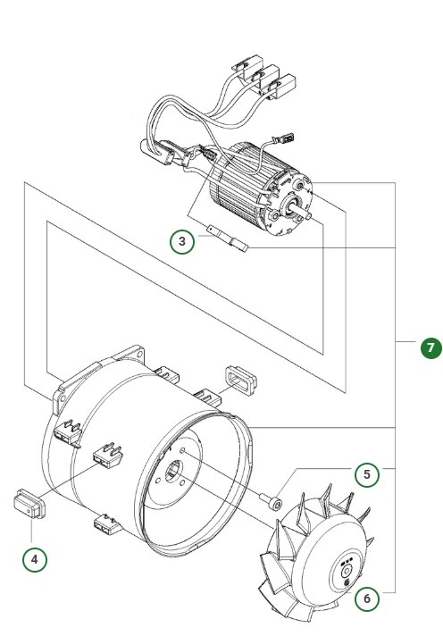 Motore, Kit nel gruppo I Pezzi Di Ricambio / Pezzi di ricambio Soffiatori / Pezzi di ricambio Husqvarna 525iB presso GPLSHOP (5880099-02)