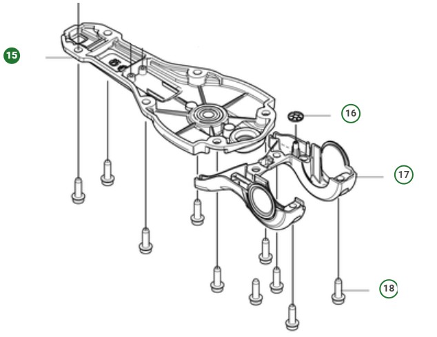 Copertura Assy alloggiamento ingranaggi Assy P nel gruppo I Pezzi Di Ricambio / Pezzi di ricambio Tagliasiepi / Pezzi di ricambio Husqvarna 520iHT4 presso GPLSHOP (5885700-07)