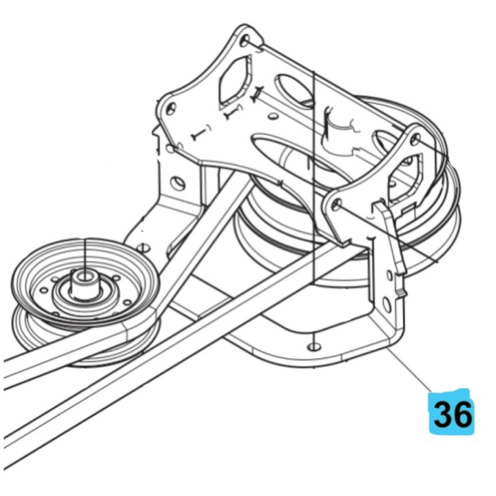Puleggia Huqvarna grigia nel gruppo I Pezzi Di Ricambio / Pezzi di ricambio Rider / Pezzi di ricambio Husqvarna Rider 420 TSX AWD presso GPLSHOP (5895079-01)