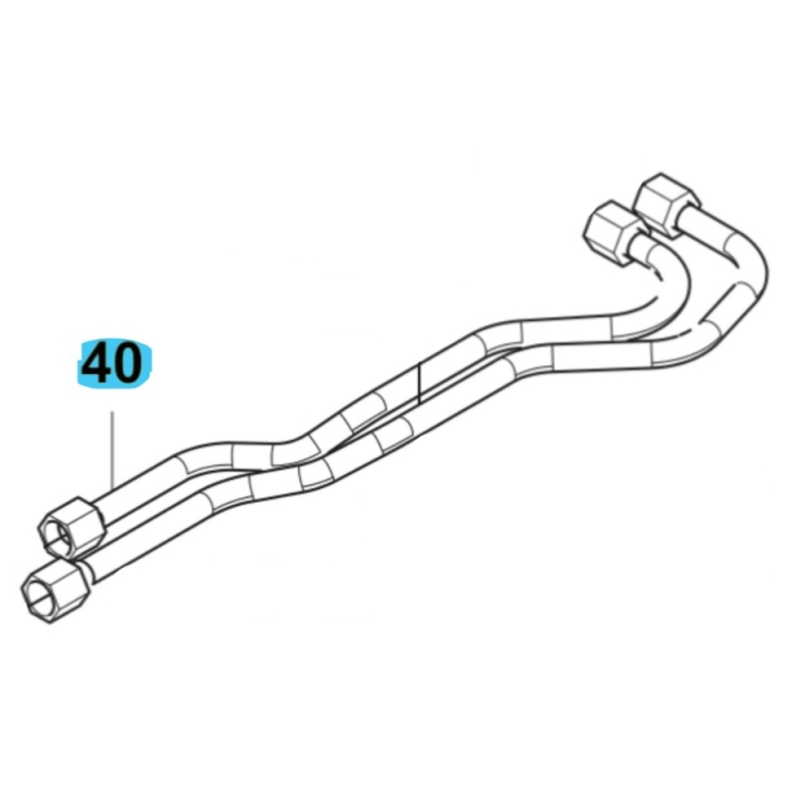 Tubo idraulico per Vfmu nel gruppo I Pezzi Di Ricambio / Pezzi di ricambio Rider / Pezzi di ricambio Husqvarna Rider 420 TSX AWD presso GPLSHOP (5895619-01)