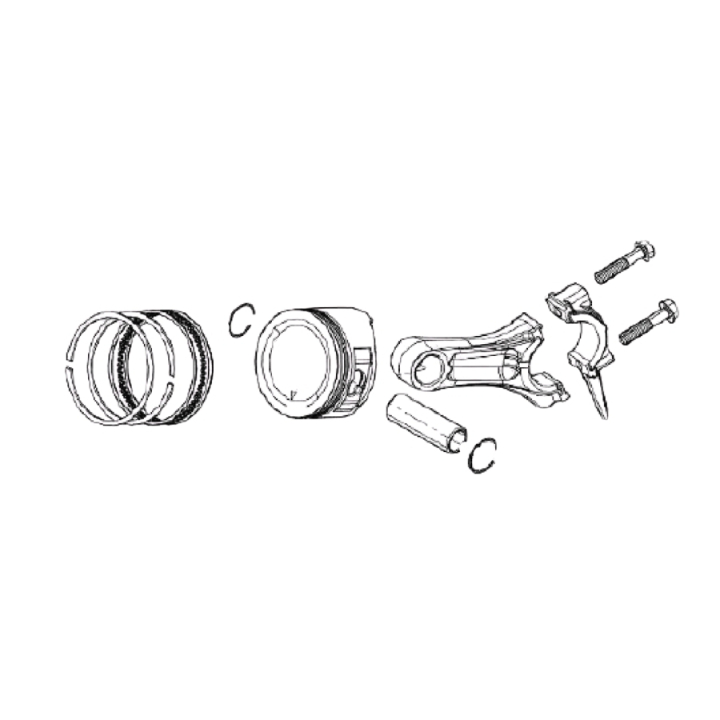 Pistone, Kpl 5903911-01 nel gruppo I Pezzi Di Ricambio / Ricambi per Motozappe Husqvarna / Pezzi di ricambio Husqvarna TF120 presso GPLSHOP (5903911-01)