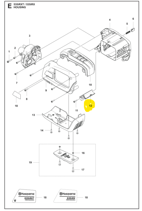 Conduttore d'aria nel gruppo I Pezzi Di Ricambio / Pezzi di ricambio Decespugliatori / Pezzi di ricambio Husqvarna 535iRXT presso GPLSHOP (5931089-01)
