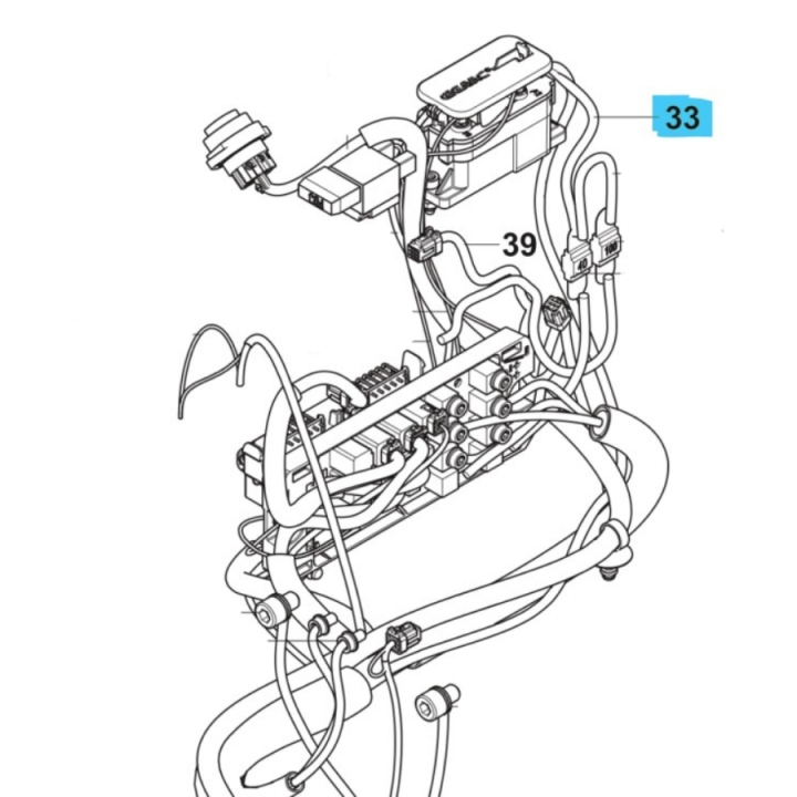 Gruppo cablaggio alimentatore W122 nel gruppo I Pezzi Di Ricambio / Pezzi di ricambio Gräsklippare / Pezzi di ricambio Husqvarna Rider / Pezzi di ricambio Rider 112iC presso GPLSHOP (5960280-05)