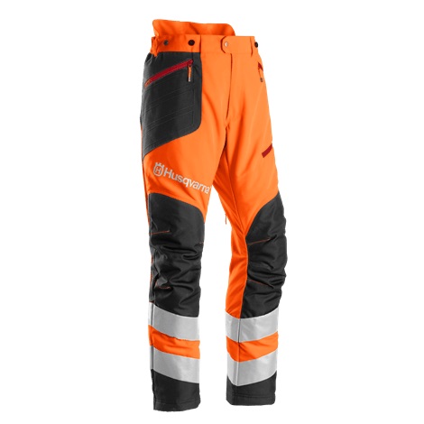 Pantaloni Decespugliamento E Rifinitura High Viz 48 En20471 5972462-48 nel gruppo Prodotti per lavori forestali e giardinaggio Husqvarna / Husqvarna Accessori per la protezione personale / Pantalone con protezione antitaglio presso GPLSHOP (5972462-48)