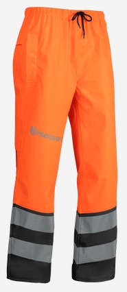 Rain Trousers Husqvarna Functional EN 20471, XS nel gruppo Prodotti per lavori forestali e giardinaggio Husqvarna / Husqvarna Accessori per la protezione personale / Pantalone con protezione antitaglio presso GPLSHOP (5976629-42)