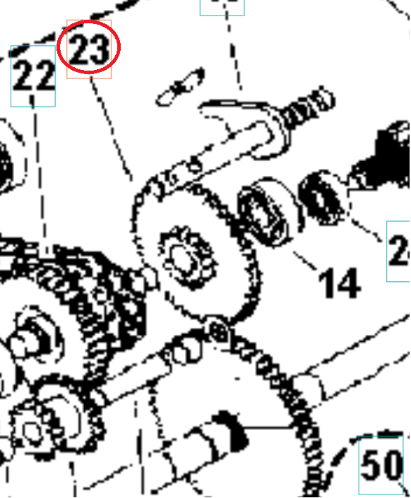 Ingranaggio 15-44 5986775-01 nel gruppo  presso GPLSHOP (5986775-01)