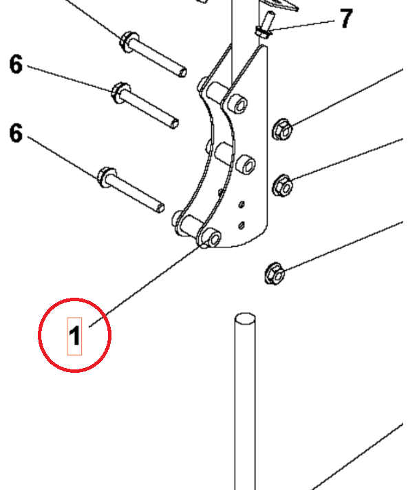 Supporto Sperone Nero Ral9005 5986805-01 nel gruppo  presso GPLSHOP (5986805-01)