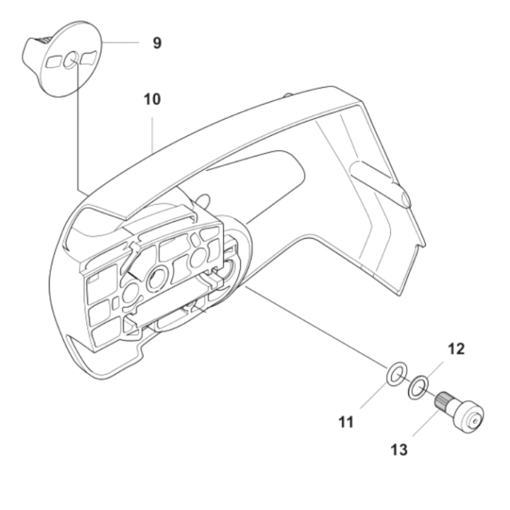 Gruppo coperchio frizione Coperchio frizione 5995894-01 nel gruppo I Pezzi Di Ricambio / Pezzi di ricambio Motoseghe / Pezzi di ricambio Husqvarna 435i presso GPLSHOP (5995894-01)