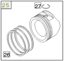 Piston Assembly nel gruppo presso GPLSHOP (84011097)