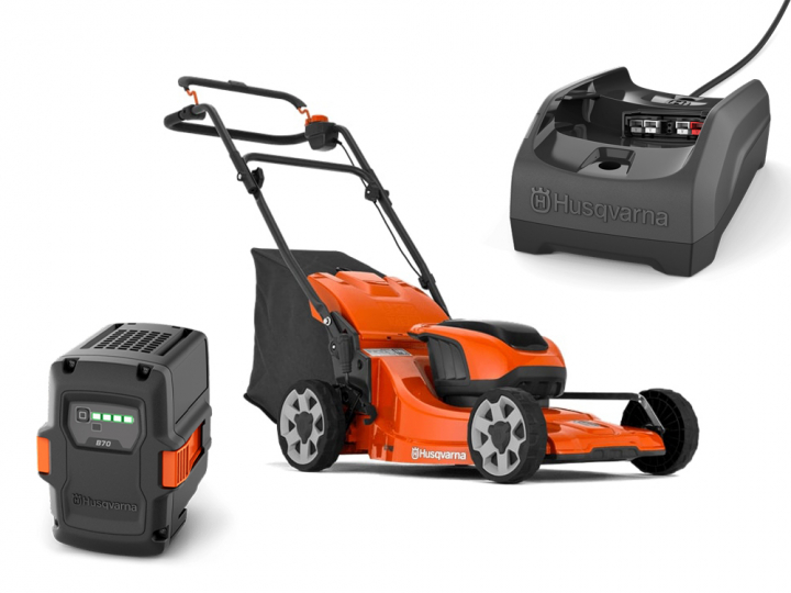 Husqvarna LC 142i + B140  & C80 nel gruppo Prodotti per lavori forestali e giardinaggio Husqvarna / Husqvarna Rasaerba / Rasaerba batteria presso GPLSHOP (9705418-04)