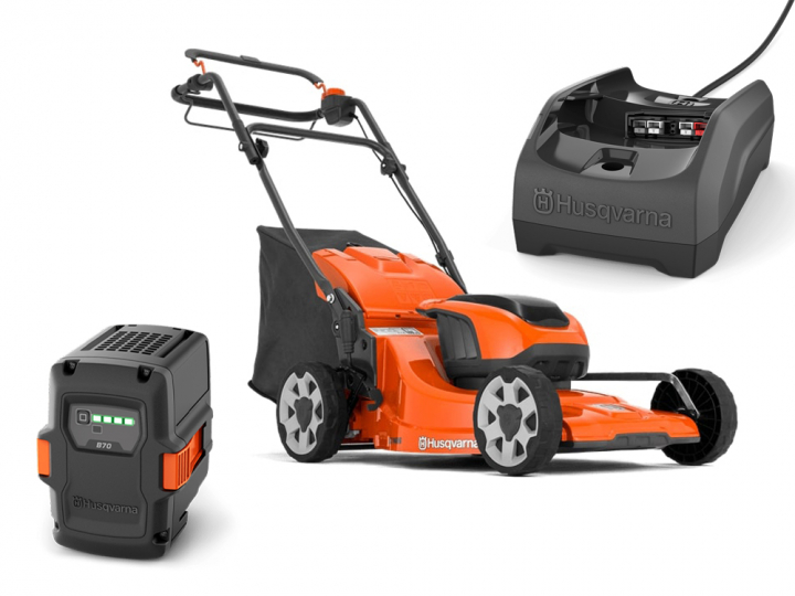 Husqvarna LC 142iS + B140 & C80 nel gruppo Prodotti per lavori forestali e giardinaggio Husqvarna / Husqvarna Rasaerba / Rasaerba batteria presso GPLSHOP (9705419-02)