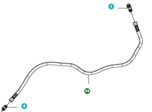 Tubo Idraulico L=1250 5010873-02