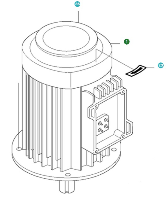 Motore elettrico 9,2 Kw, 575-600 V 5013656-03