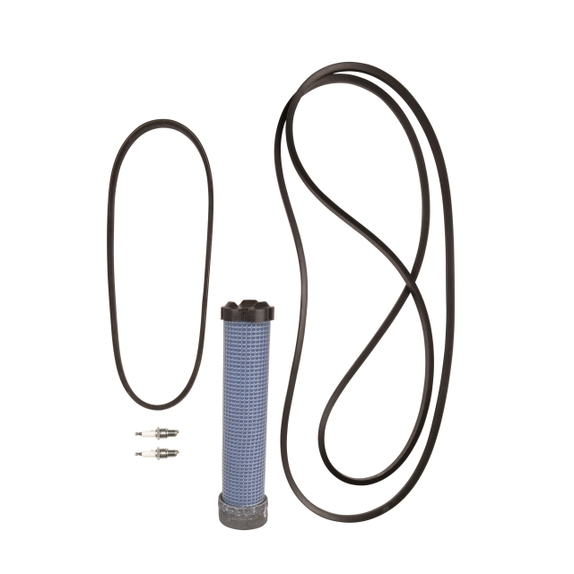 Kit di manutenzione con prefiltro aria, candela, cinghia frizione e cinghia pompa idraulica - ogni 400 ore