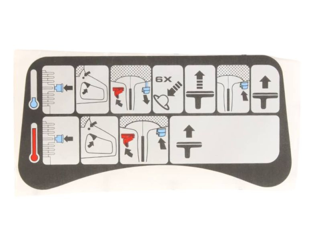 Decalcomania, motorino di avviamento, spurgo K750