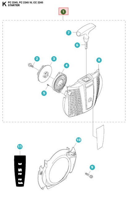 Avviatore Jonsered CC2245, FC2245