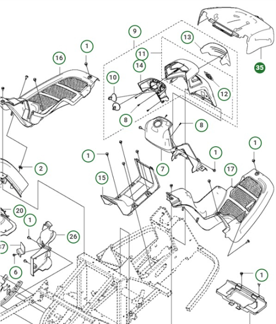Coperchio, Telaio Attrezzi 5892243-01